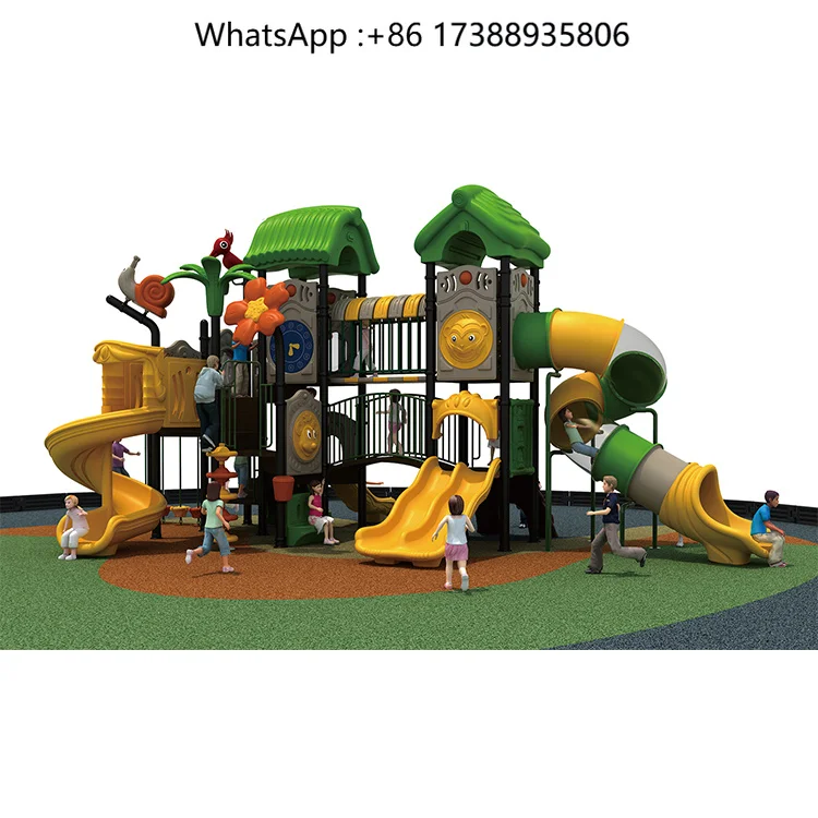 Commercial High Quality Kids Outdoor Playground Equipment Large Steel & Plastic Slides for Educational/School/Residential Use