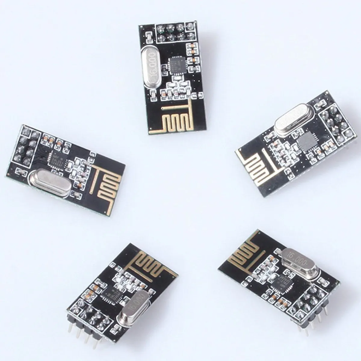 

5Pcs 2.4ghz Transceiver Module with Built-in Antenna 2Mbps Data Rate Anti- Industrial Application