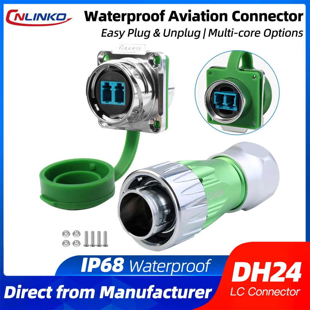 

CNLINKO LP24 LC-LC Single Mode Fiber Optic Connector Low Insertion Loss High-Speed Transmission for Telecom Data Center FTTH