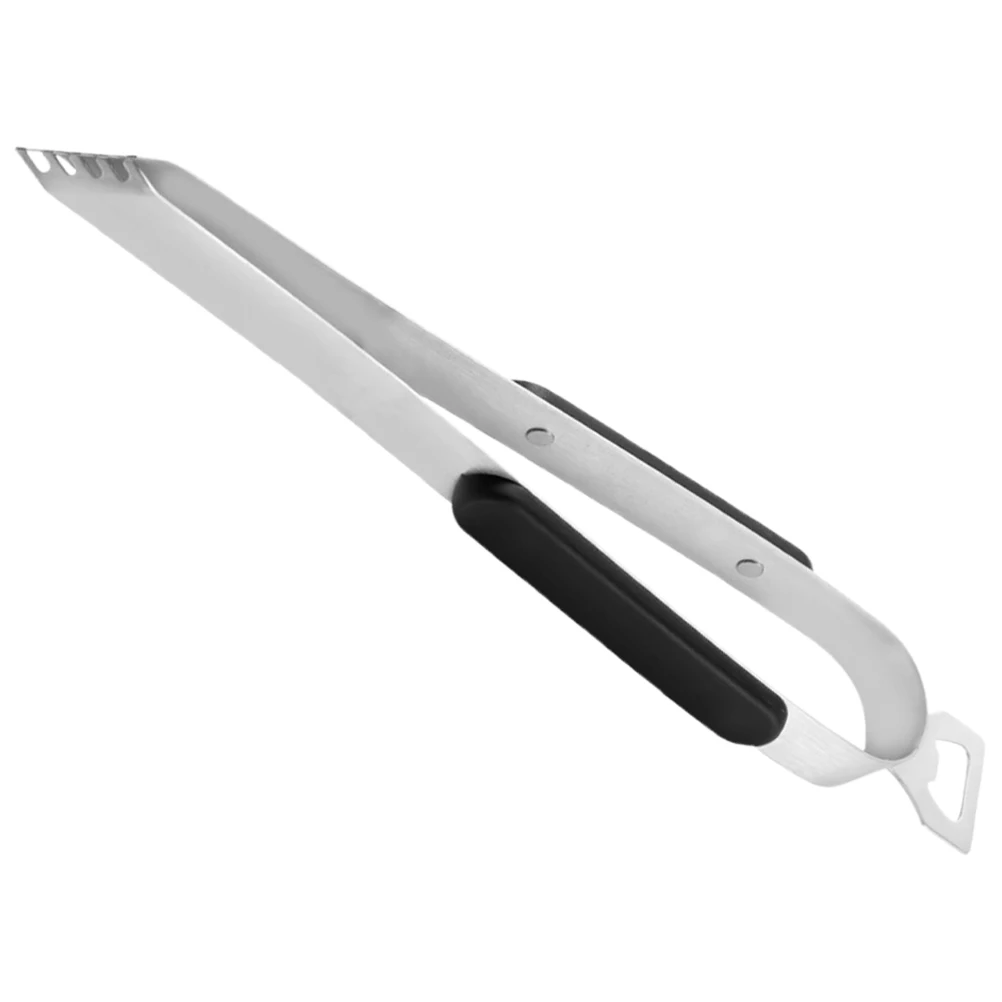 

Щипцы для барбекю из нержавеющей стали, сверхмощная переворачиватель мяса, нескользящая ручка, открывалка для бутылок для гриля, приготовления пищи, кухонная утварь