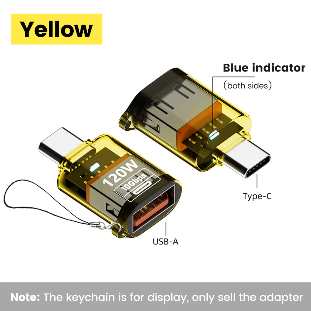 Olaf 120W Type C naar USB A OTG-adapter USB 3.2 naar Type C snellaadconnector voor iPhone 15 16 Macbook iPad Huawei P60Xiaomi