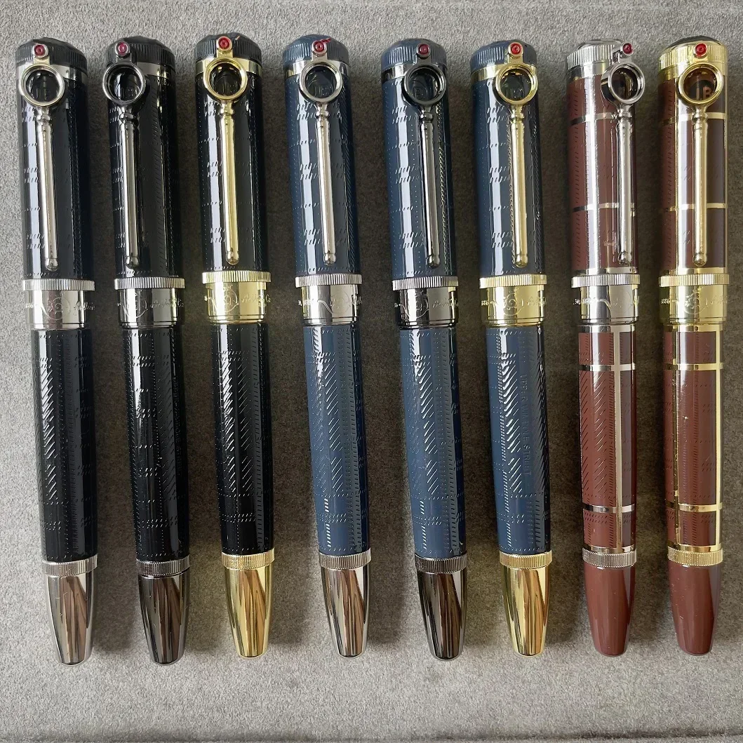 قلم Arthur Round المكبر الزجاجي الفاخر mb Nib Rollerball Ballpoint Fountain Premium Executive Gift مجموعة دفعات صغيرة #6