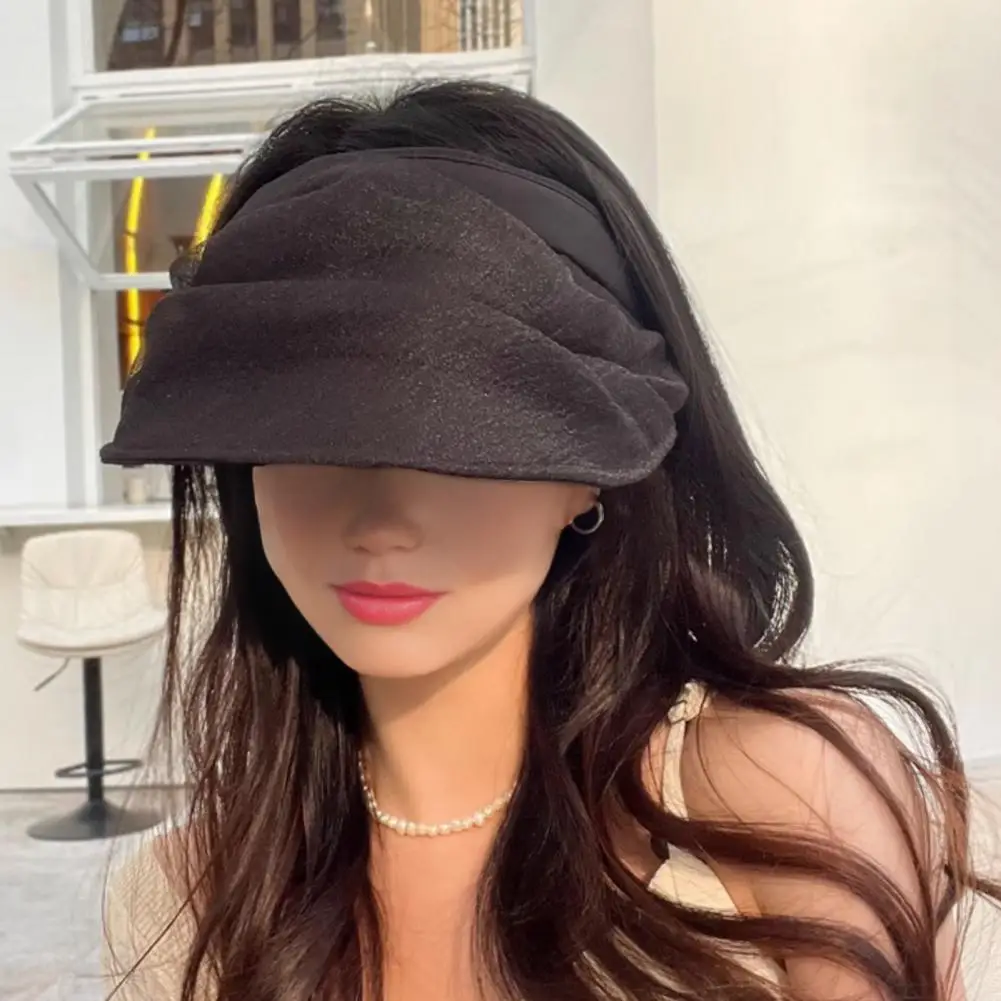 Sun Hat Women Sun Hat Women’s Upf50 Organza Sun Protection Hat Breathable Foldable Travel with Wrap-around Brim Hollow Top