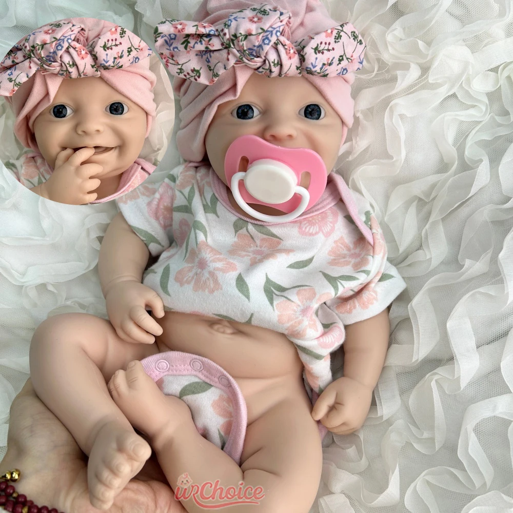 42 cm Realistyczna, obciążona ciężarem lalka reborn, dziewczynka, w całości z miękkiego silikonu, ręcznie robiona, z ruchomymi kończynami, idealna dla fotografów noworodków.