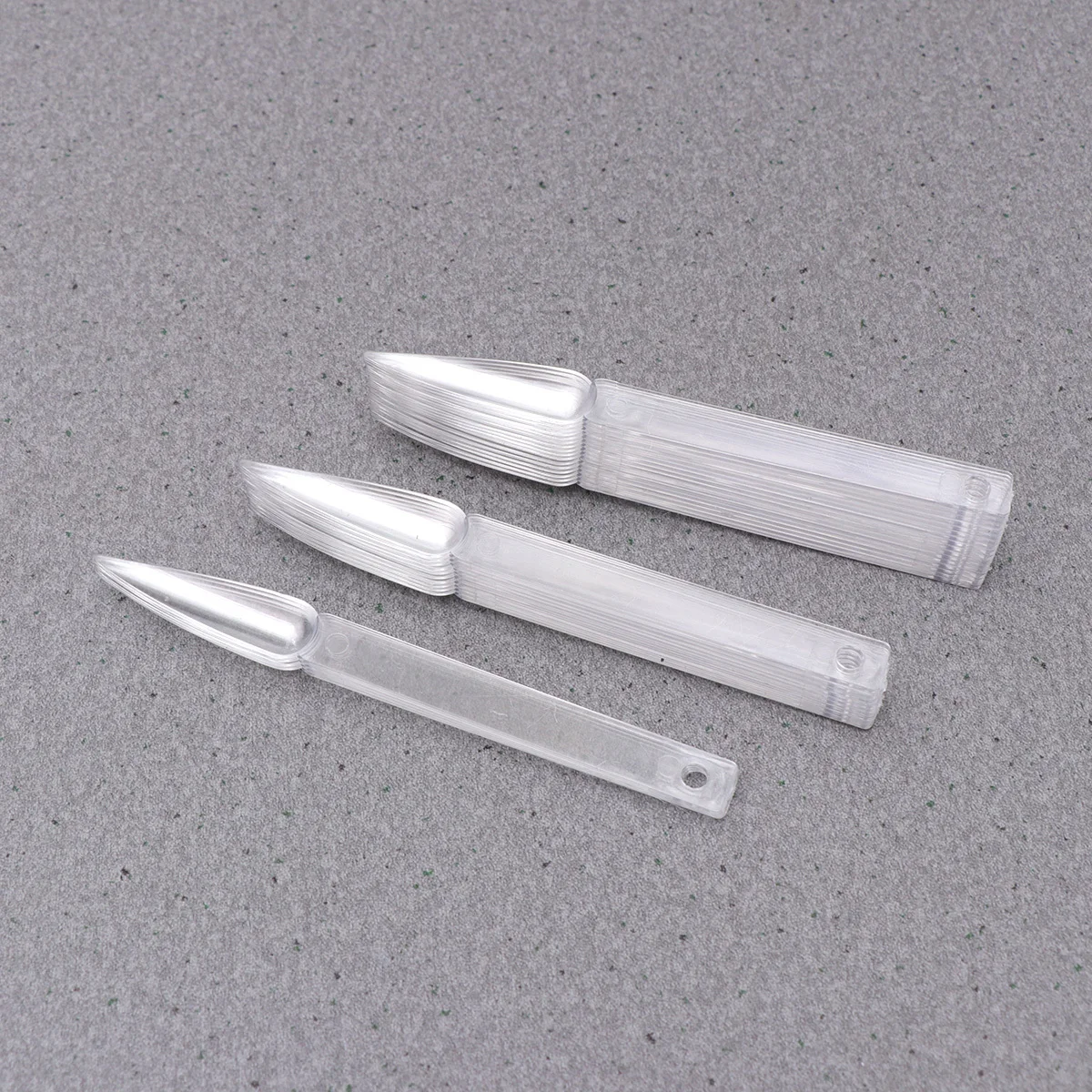 2 juegos de puntas de exhibición de uñas, plantillas de práctica transparentes con forma de abanico, placas de colores duraderas para esmalte de uñas, palos de 40 piezas cada juego