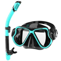 Juego de máscara de snorkel con vista panorámica, máscara de natación, Kit de snorkel superior seco, equipo de snorkel para adultos, snorkel, buceo, natación, viajes