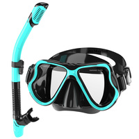 Snorkel Mask Set Panoramic View Swim Mask Dry Top Snorkel Kit Snorkeling Gear Adults Snorkeling Scuba Diving Swimming Travel