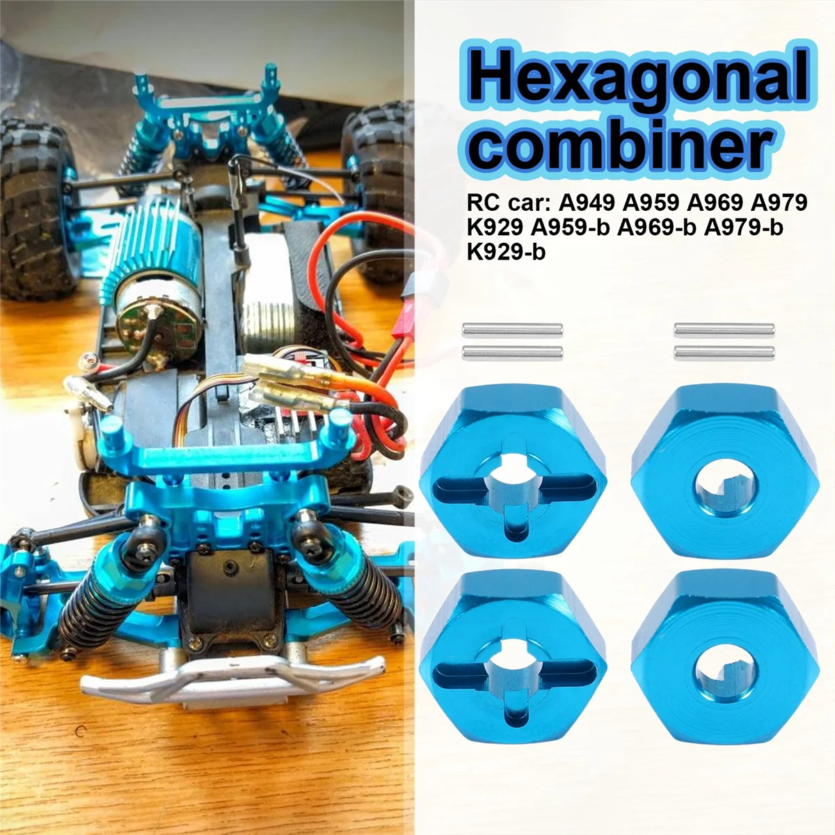 حار 4 قطعة سداسية الموحد عجلة حافة عرافة 7 مللي متر ترقية 12 مللي متر محول معدني لإطارات 1/18 Wltoys A949 A959 A969 A979 K929 1/10