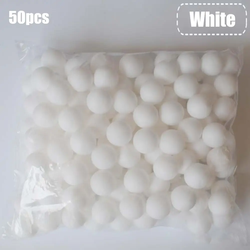 50Pcs/Pack 40mm Frosted Ping-Pong Ball Portable White Orange Rust Resistant Table Tennis Ball ABS Training Balls