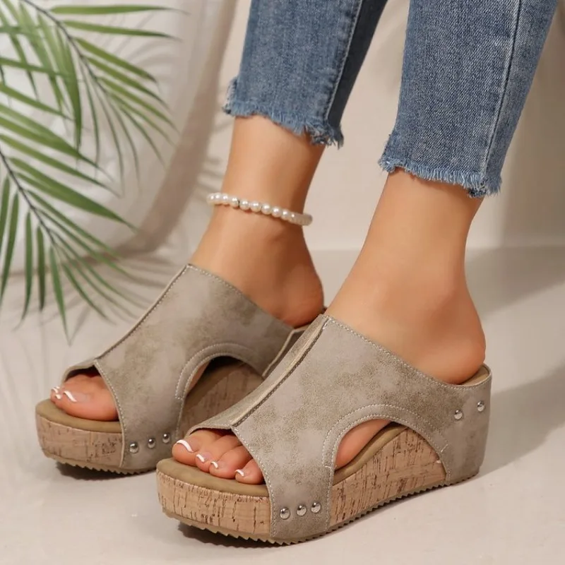 

Women Slippers Luxury new Sandals Roman Open Toe Platform shoes designer Sandals for women Retro Wedges shoes sandalias de mujer
