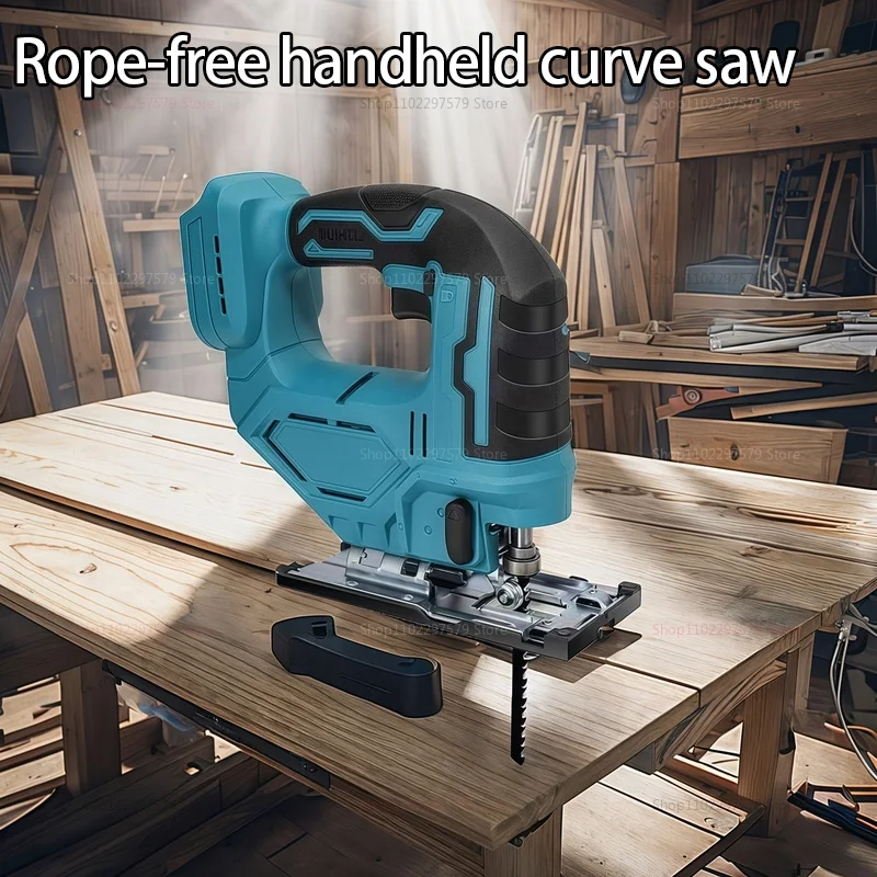 Seghetto alternativo elettrico a batteria Seghetto alternativo multifunzione portatile Utensile elettrico per la lavorazione del legno Lavorazione del legno regolabile per 18 V senza batteria