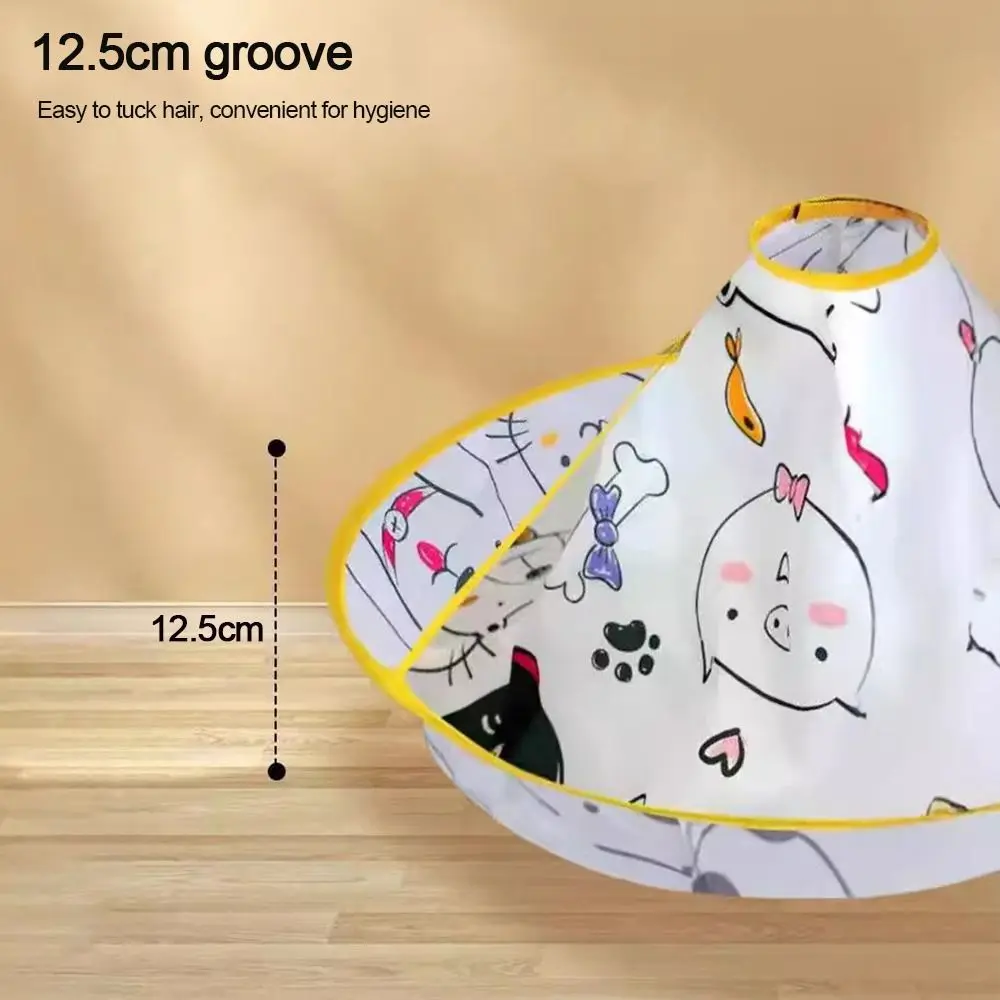 Colorful Kids Hair Cutting Cape Waterproof Cloak Umbrella Hairdresser Apron Reusable Foldable Hair Cutting Gown Home Haircut view 2