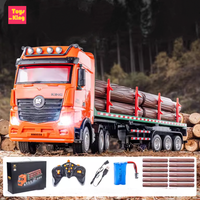 HUINA RC Wood Transporter Truck 1/18 9CH Semi Trailer Sound Light Remote Control Engineering Vehicle Detachable Body Kids Toys