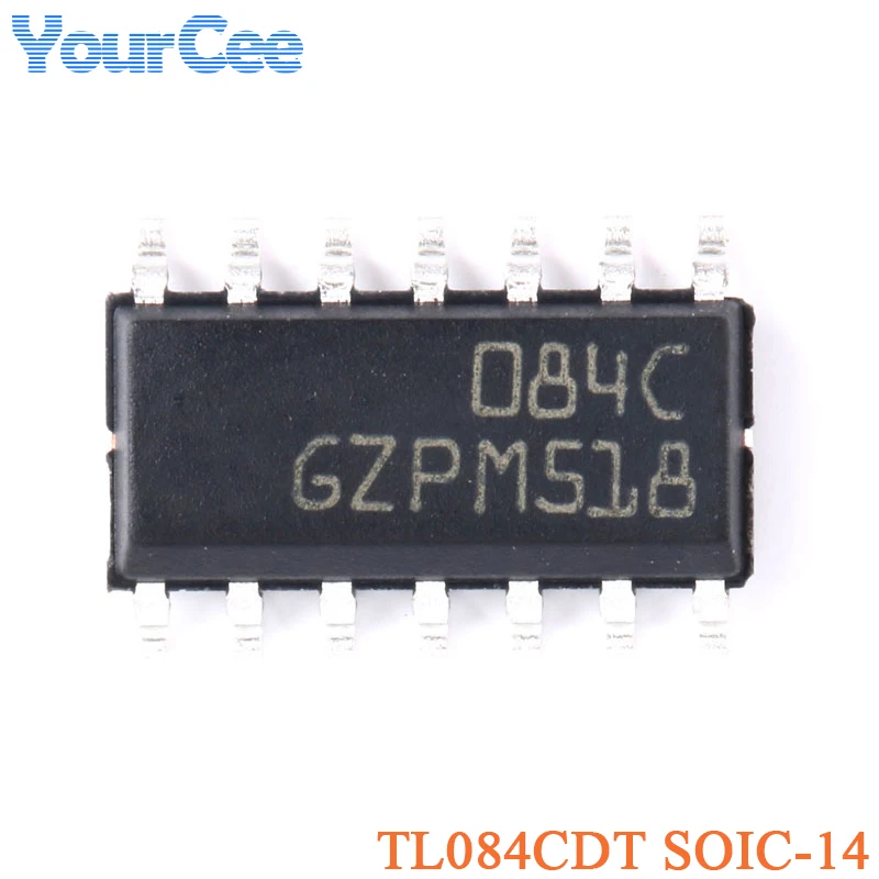 10Pcs/5Pcs TL084CDT TL084 SOIC-14 Chip Operational Amplifier Four Way 4MHZ 16V/uS Chip