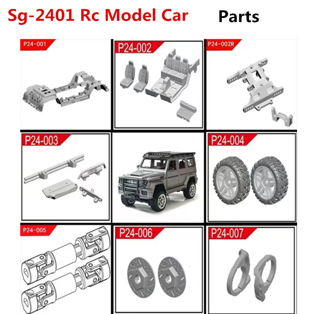 SG 2401 RC Car Original Spare Parts 7.4V 300mAh Battery / Receiver / Brake Caliper/ Parts Kit Sg-2401 Accessories