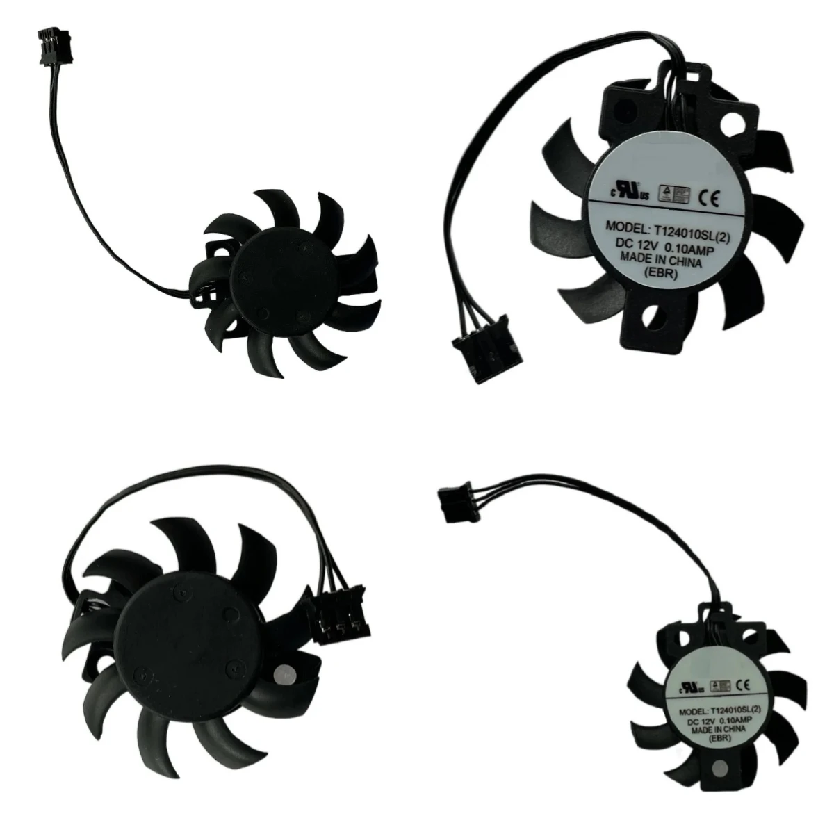 Cooling Fan DC12V 0.10A 27x27x14mm T124010SL(2) For Asrock Taiji x570 motherboard 3-wire 1PC New