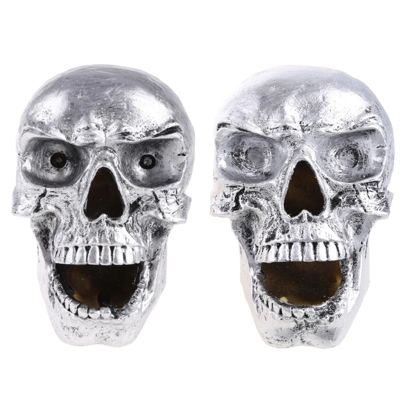 Decorative Skull Shaped Spotlight Retro Motorbike Indicator Light Halloween Gift Motorcycle Accessories