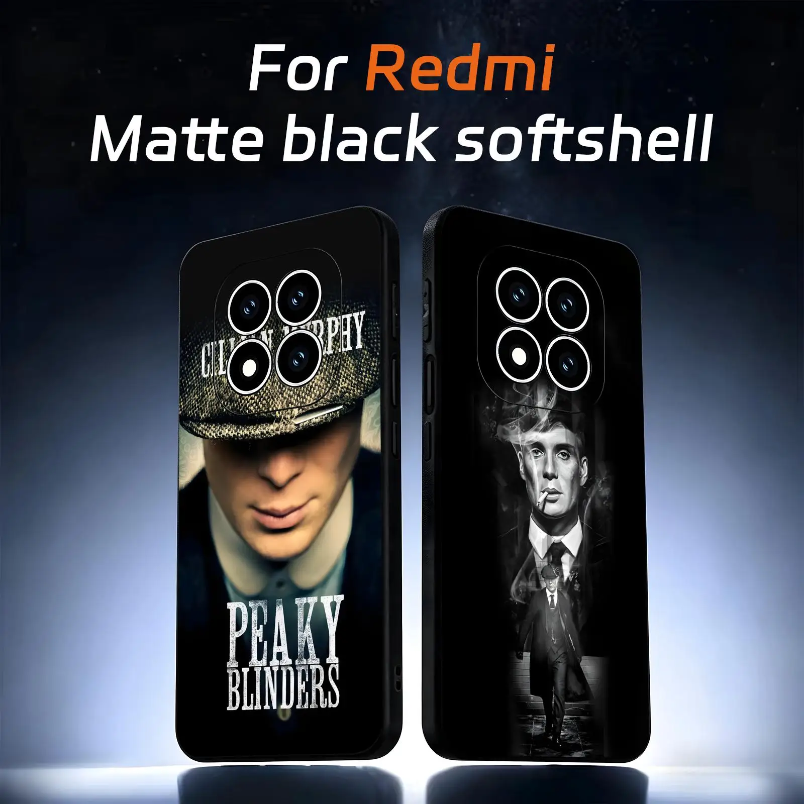 Funda de teléfono Thomas Shelby Peaky Blinders para Redmi Note15 14 13 12 11Pro Plus 5G 14C A3, funda negra suave para teléfono