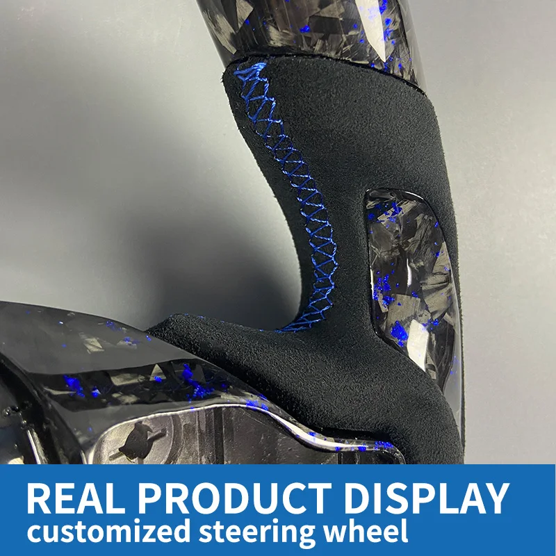 Customized Carbon Fiber Leather Sports Steering Wheel Accessories Support LED Display For Hyundai Elantra N I30N I20N Kona N