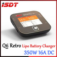ISDT Q6 Retro DC Lipo Battery Charger 350W 16A 2.4'' IPS Display for 2-6S LiPo/LiHv/LiIon Compact Smart Fast Charge Discharger