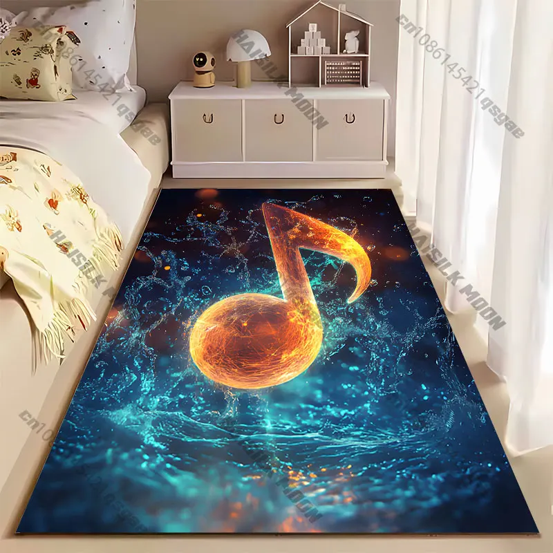 Music energy fire water carpet Yoga living room room decor children's crawling mat doormat area rug games mat