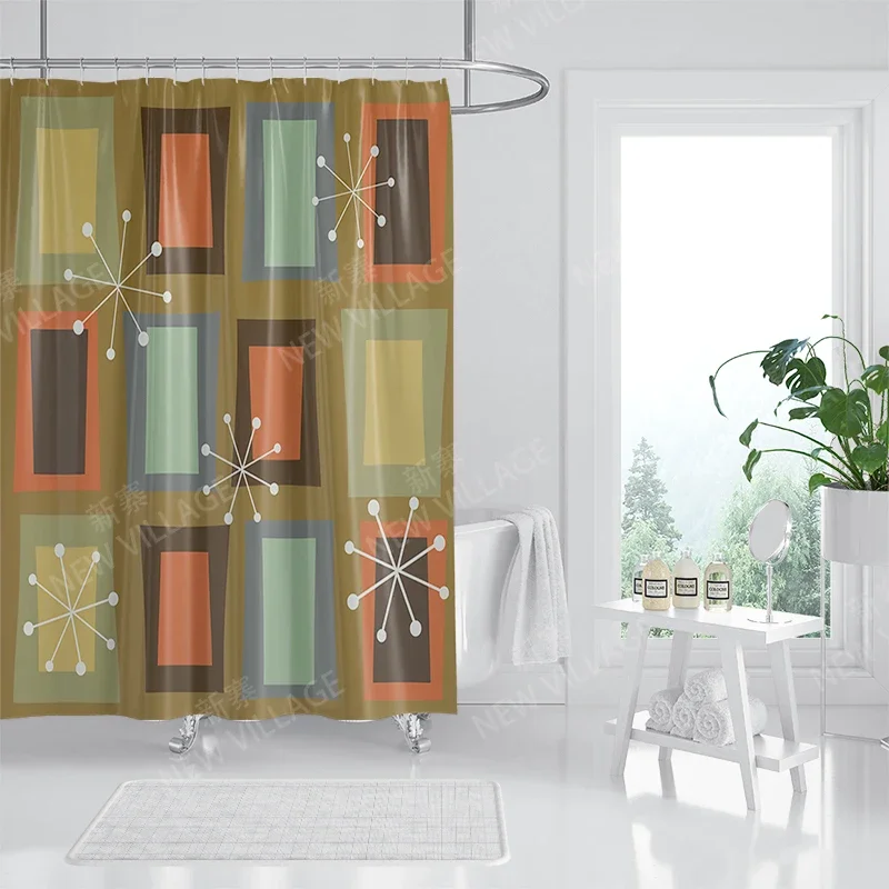 Waterproof fabric shower curtains Bathroom curtain accessories 180x200 Bath curtain for shower 240*260 nordic boho decoration