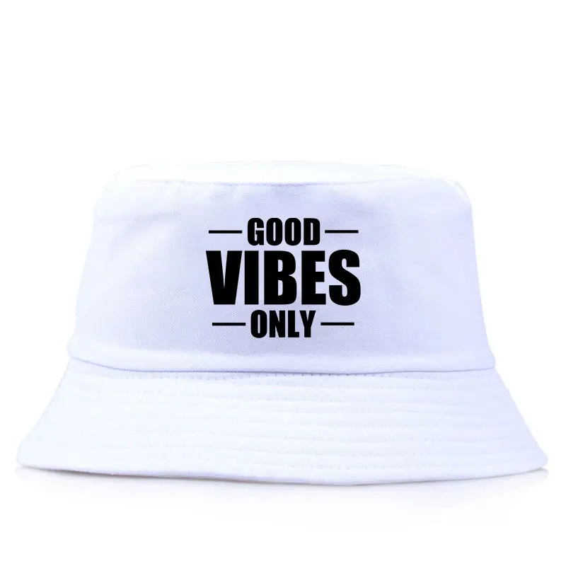 Good Vibes solo modello cappello da pescatore reversibile 7 colori berretto da pescatore in cotone adulto quotidiano estate sport all'aria aperta cappelli Panama Bob