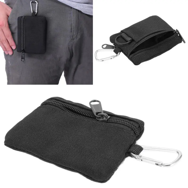 1PCS Mini Tactical Wallet Men's EDC Molle Pouch Portable Key Card Case Coin Purse Hunting Bag Zipper Pack Multifunctional Bag