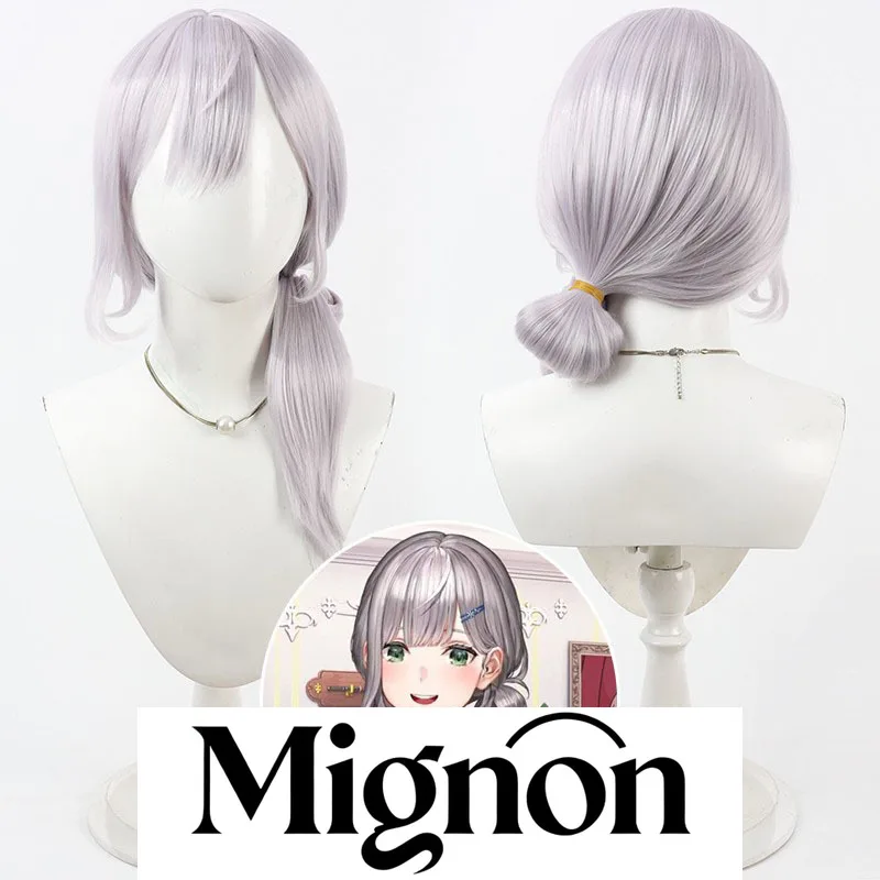 Mignon Virtual VTuber Idol Shiragane Noelle Cosplay Wig Light Purple One-piece Braids