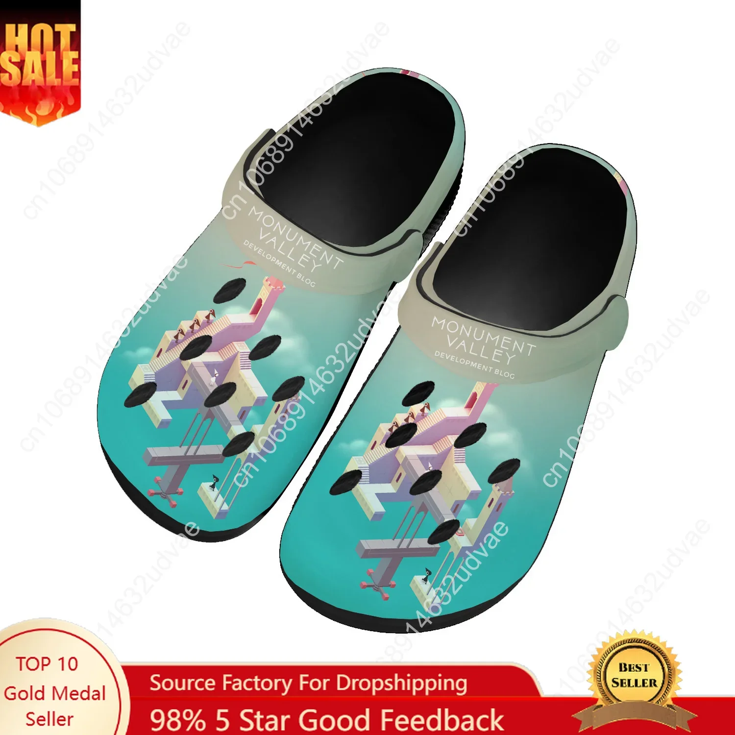 Monument Valley Water Shoes Mens Womens High Quality Fashion Home Garden Clogs Customizd Sandals Beach Breathable Hole Slippers