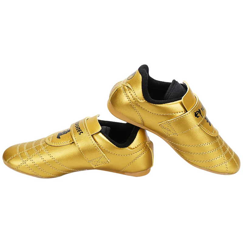 Taekwondo Shoes Golden Men\'s Sneaker Breathable Kung Fu Wushu Shoes Taichi Karate Martial Arts Wrestling Sneakers Kids Taekwondo