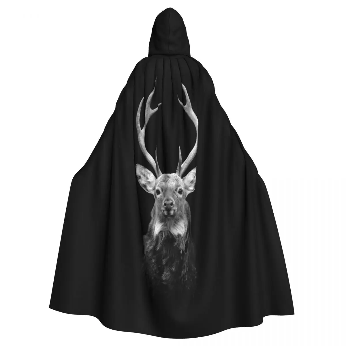 

Hooded Cloak Unisex Cloak with Hood Deer On Dark Cloak Vampire Witch Cape Cosplay Costume