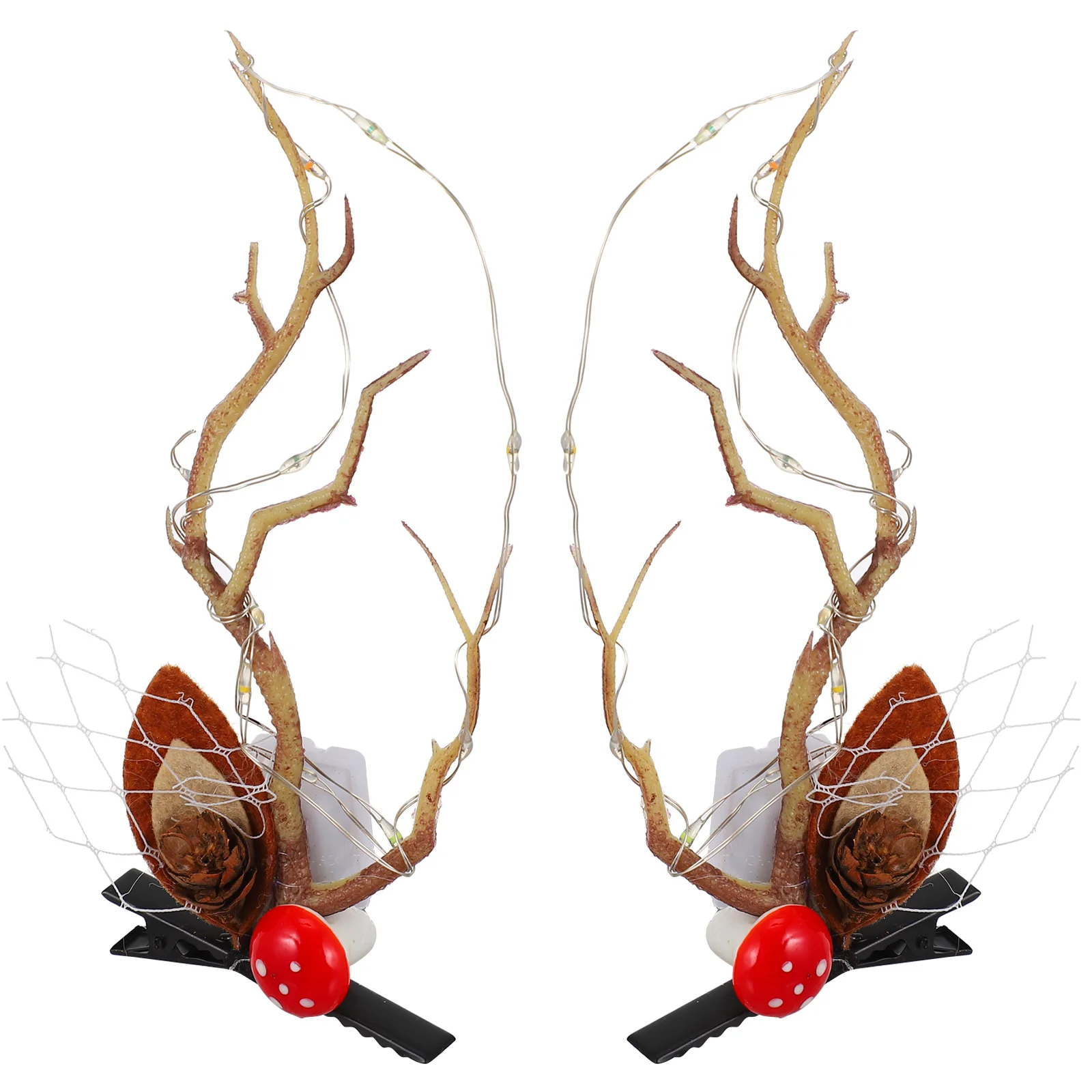 Luminous Antler Hair Clip Sweet Hairpin Christmas Costume Clothing Reindeer Horns Glowing Cosplay Abs Animal