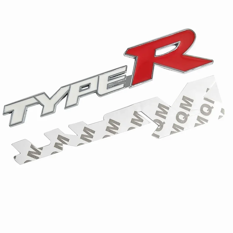 3D Metal Car Sticker Auto Badge Emblem Type R Logo Decal For Honda CIVIC FD2 FD FA 5 Mugen TypeR Racing Car Styling Accessories