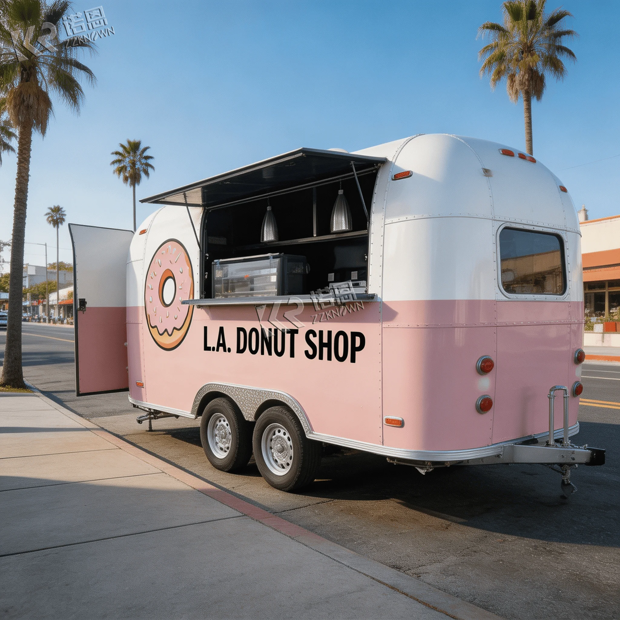 2026 Customized Outdoor Kitchen Pizza Breakfast Vending Van Street Fast Food Trailer Europe Standard Food Truck for Sale