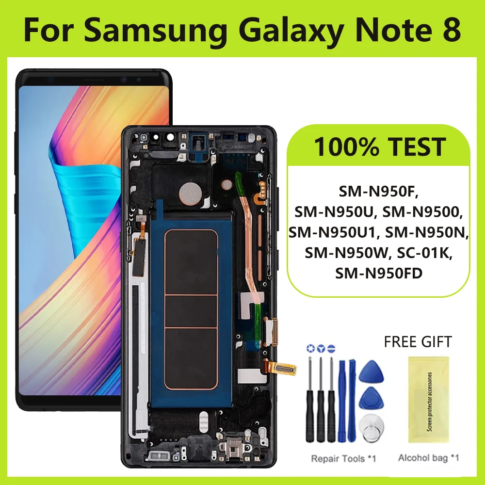 

Screen For Samsung Note8 N950 N950U SM-N950F/DS LCD Display Touch Screen Digitizer For Samsung Note 8 LCD Replacement