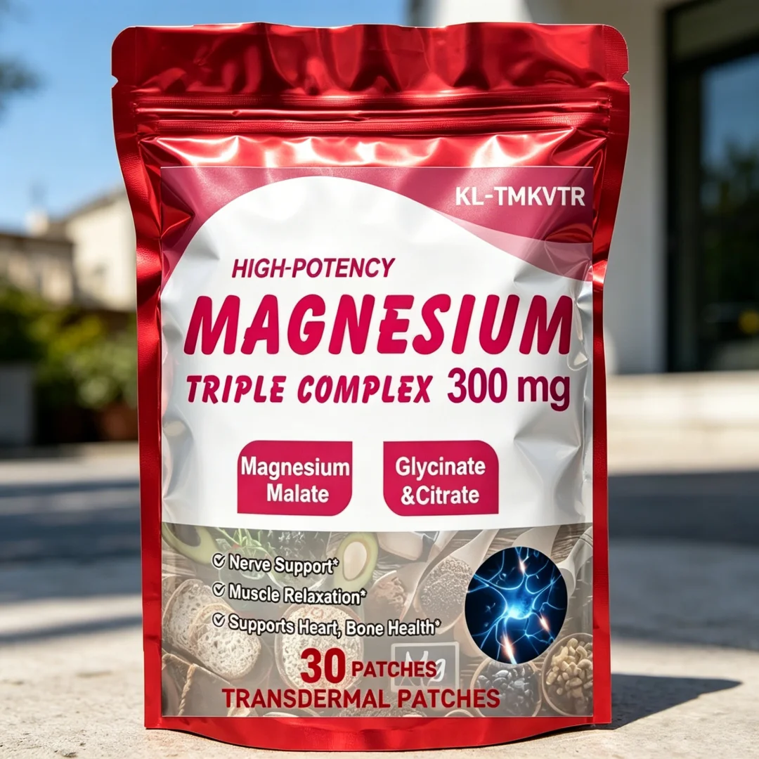 30 Patches Magnesium Complex Transdermal Patches Glycinate, Malate & Citrate) Complex for Muscles, Nerves, Bone & Energy