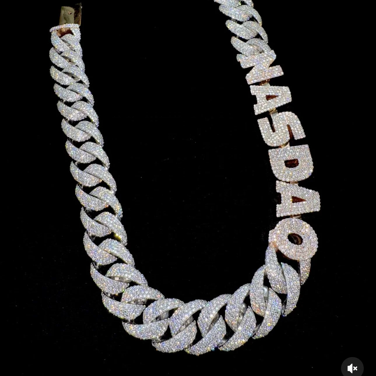 Sterling silver 925 cuban chain lab diamond necklace vvs moissanite hip hop iced out jewelry cuban link chain