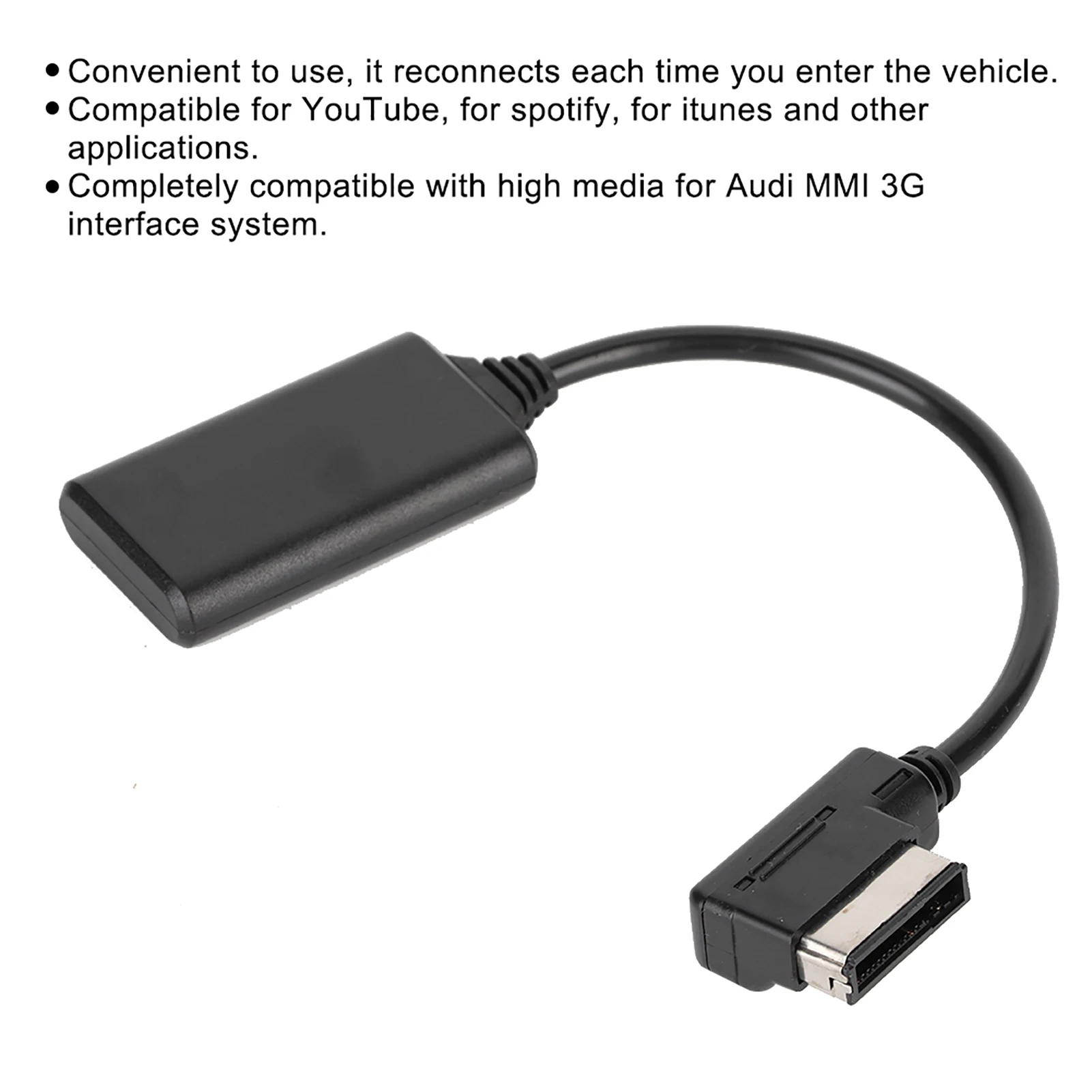 Adaptador de interfaz de música Bluetooth 5,0 AUX, Cable de Audio compatible con AMI MMI MDI