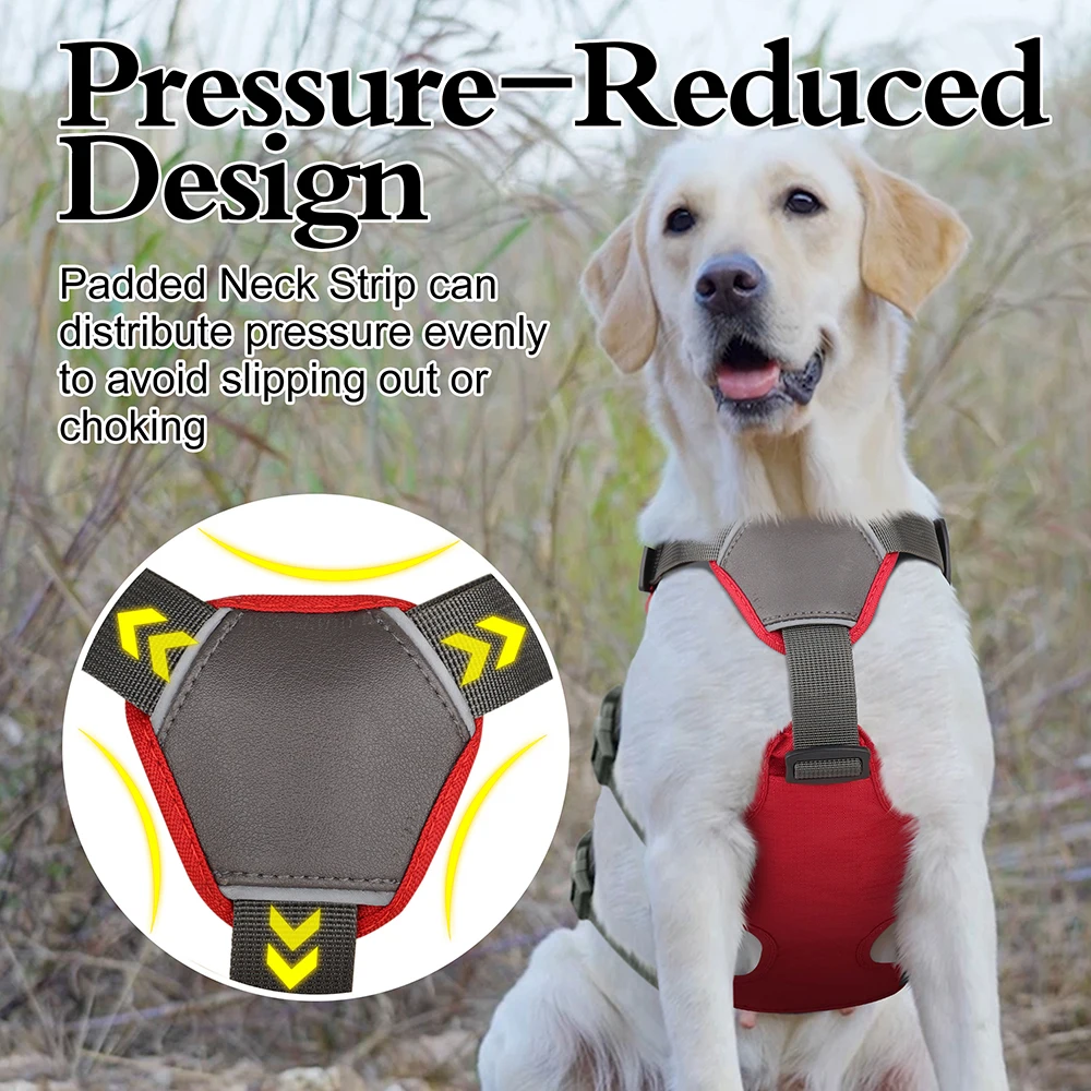 No Pull Big Dogs Harness Nylon Reflective Dog Harnesses Adjustable Waterproof Dogs Mesh Vest With Handle For Small Large Dogs