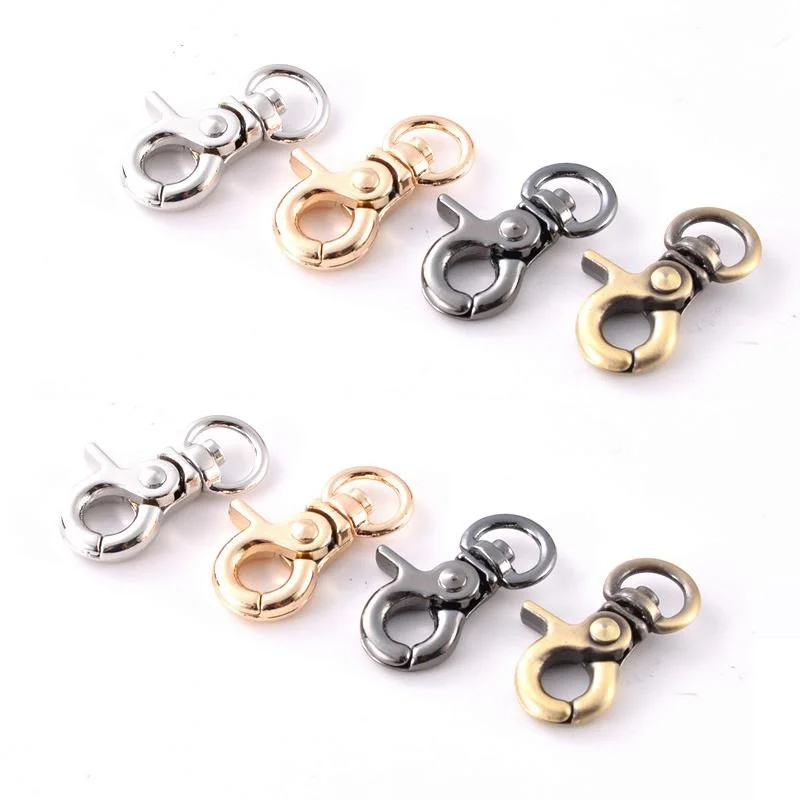 5pcs Metal Swivel Eye Snap Hook Trigger Lobster Clasps Clips for Leather Craft Bag Strap Belt Webbing