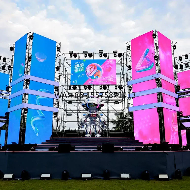 Indoor P2.604 P2.9 P3.91 LED Display Rental Cabinet 500x500 Back Stage Curved Digital Video Wall for Stage Backdrop HDR