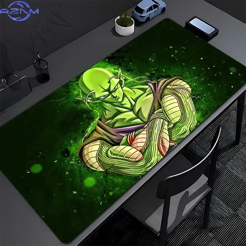 Black Border Anime Character Battle Themed Large Mousepad, Rubber Non-slip Gaming Desk Mat, Waterproof HD Print Keyboard Table P