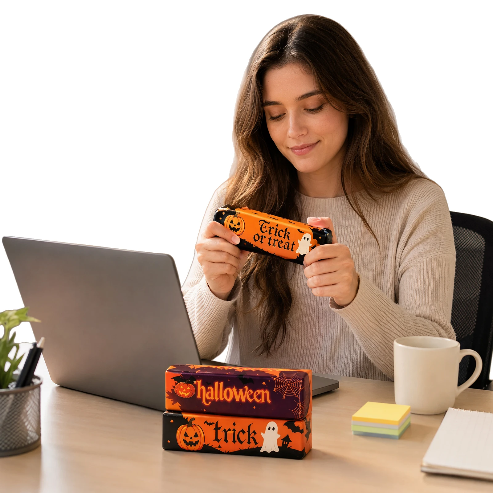 Halloween PU Foam Butter Bar Slow Rising Squeeze Sensory Fidget Toy 3.15x1.57inch