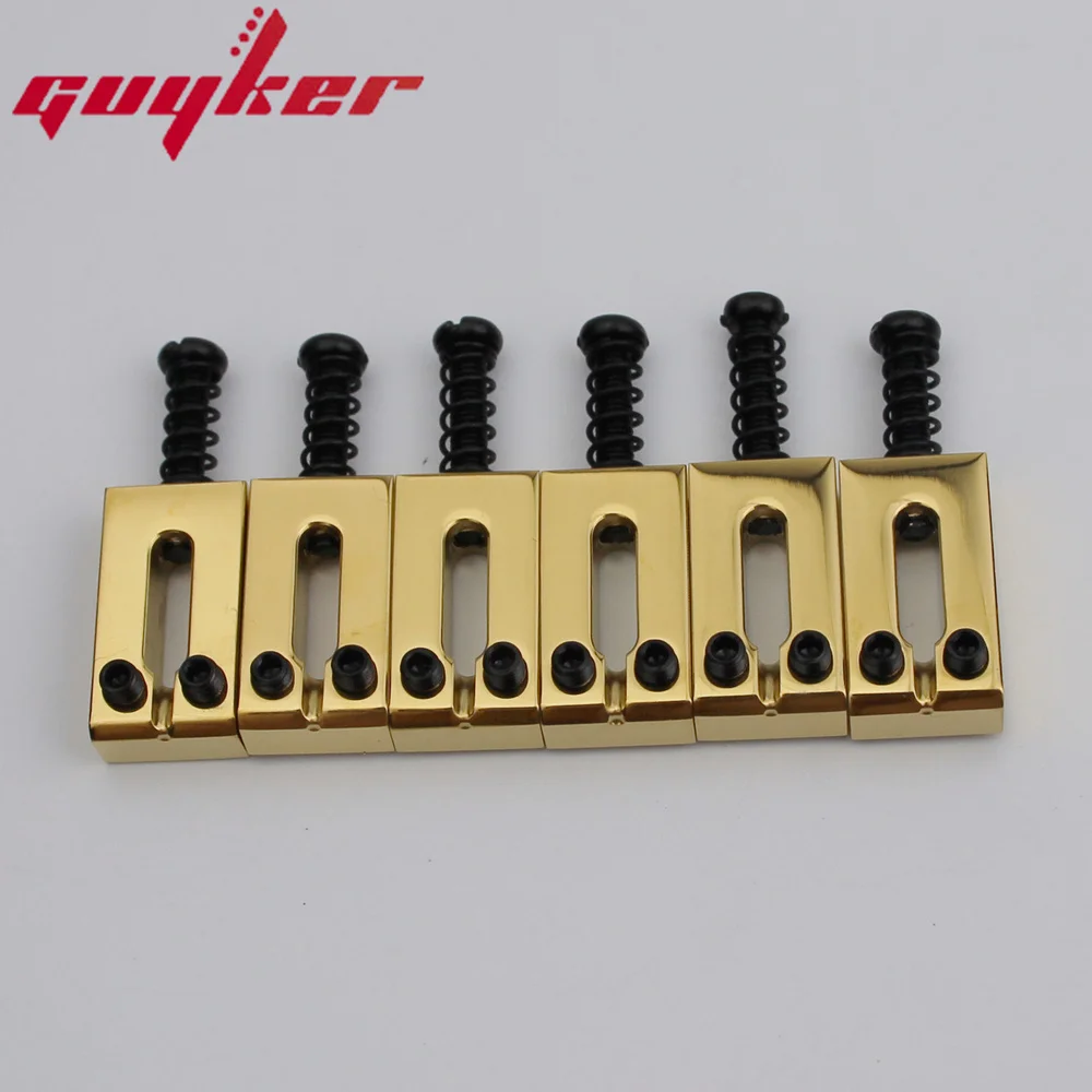 New Gold 10.5MM Stainless Steel Primary Color Polishing Guitar Tremolo Bridge Saddles For ST