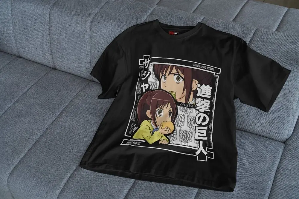 Anime Ataque aos Titãs Fã Vestuário Camisa, Blusa Sasha