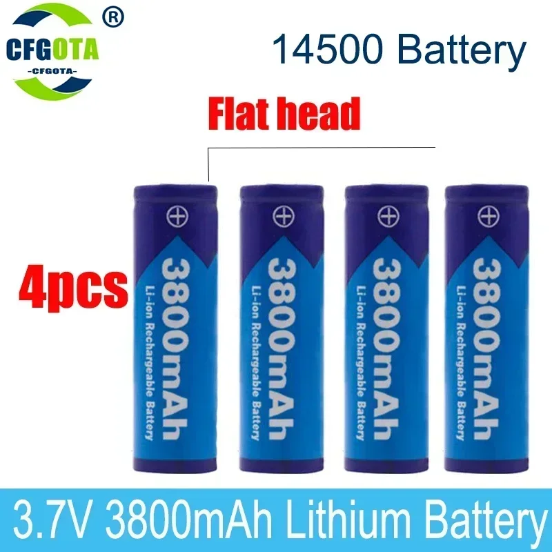 14500 battery 3.7V large capacity 3800mah lithium ion battery, used for electric toothbrush, razor, barber recha