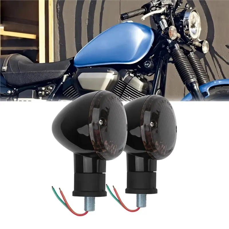 A95E-Motorcycle Front Rear Turn Signal Light Universal Replacement Flasher For Yamaha XV950 Retro Indicator Lamp Blinkers