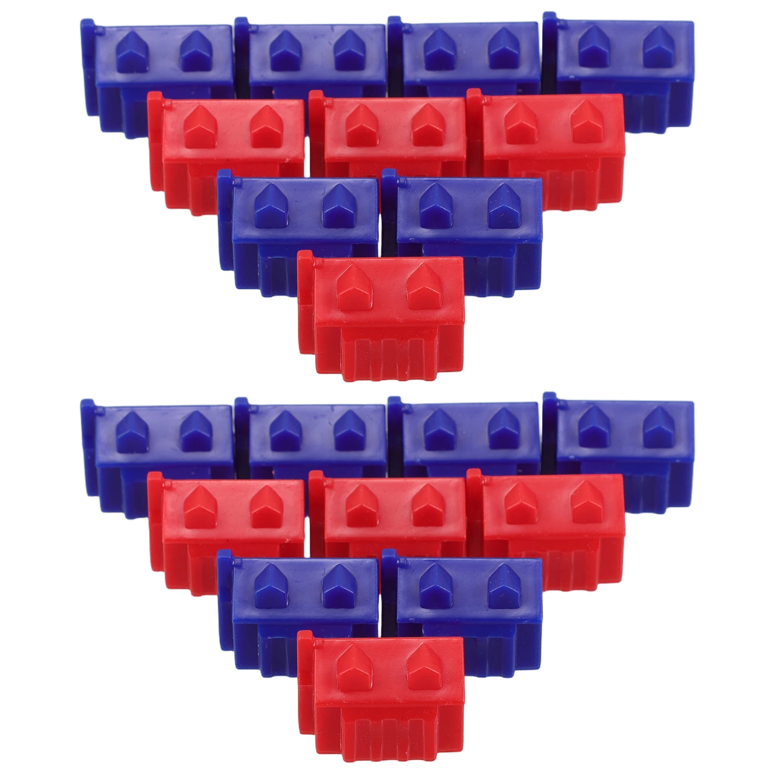 40 szt. Figurki bogatych ludzi z gry Planszowej, plastikowe domki, miniaturowe budynki, zestaw zamienny, trwałe akcesoria do gier rodzinnych.