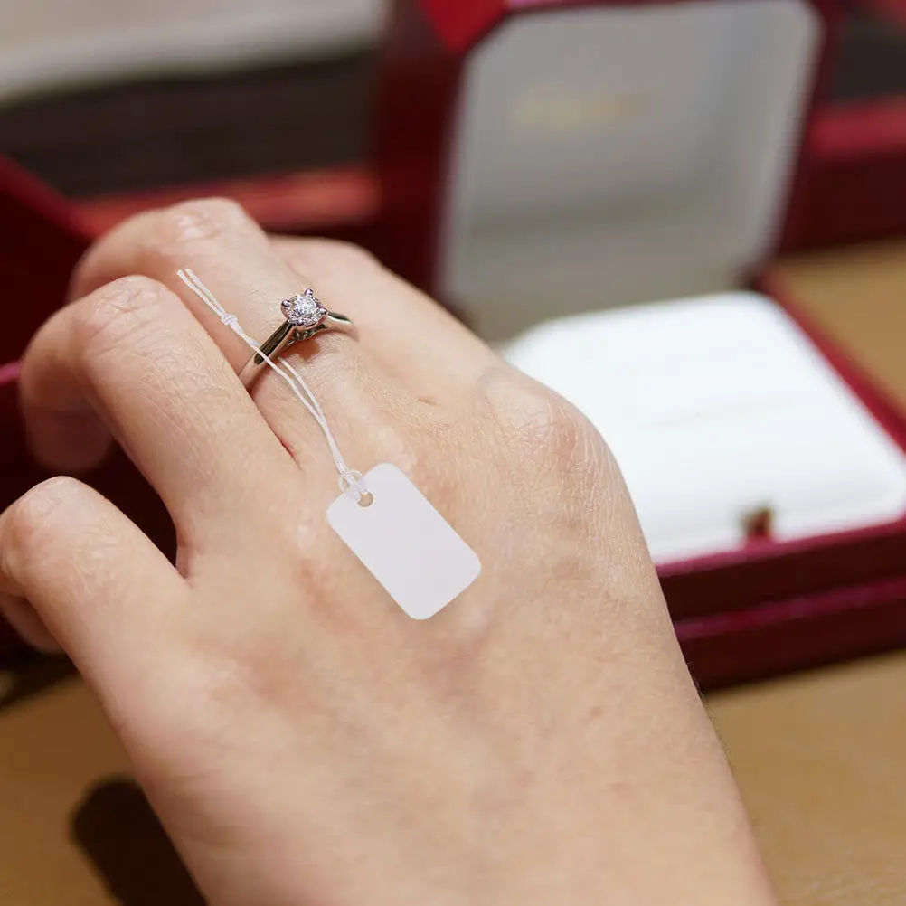 

200pcs Blank Price Tag Paper Label For Jewelry Boutique Supermarket Hanging String Tag Diy Handwriting Label Craft Sewing Supply